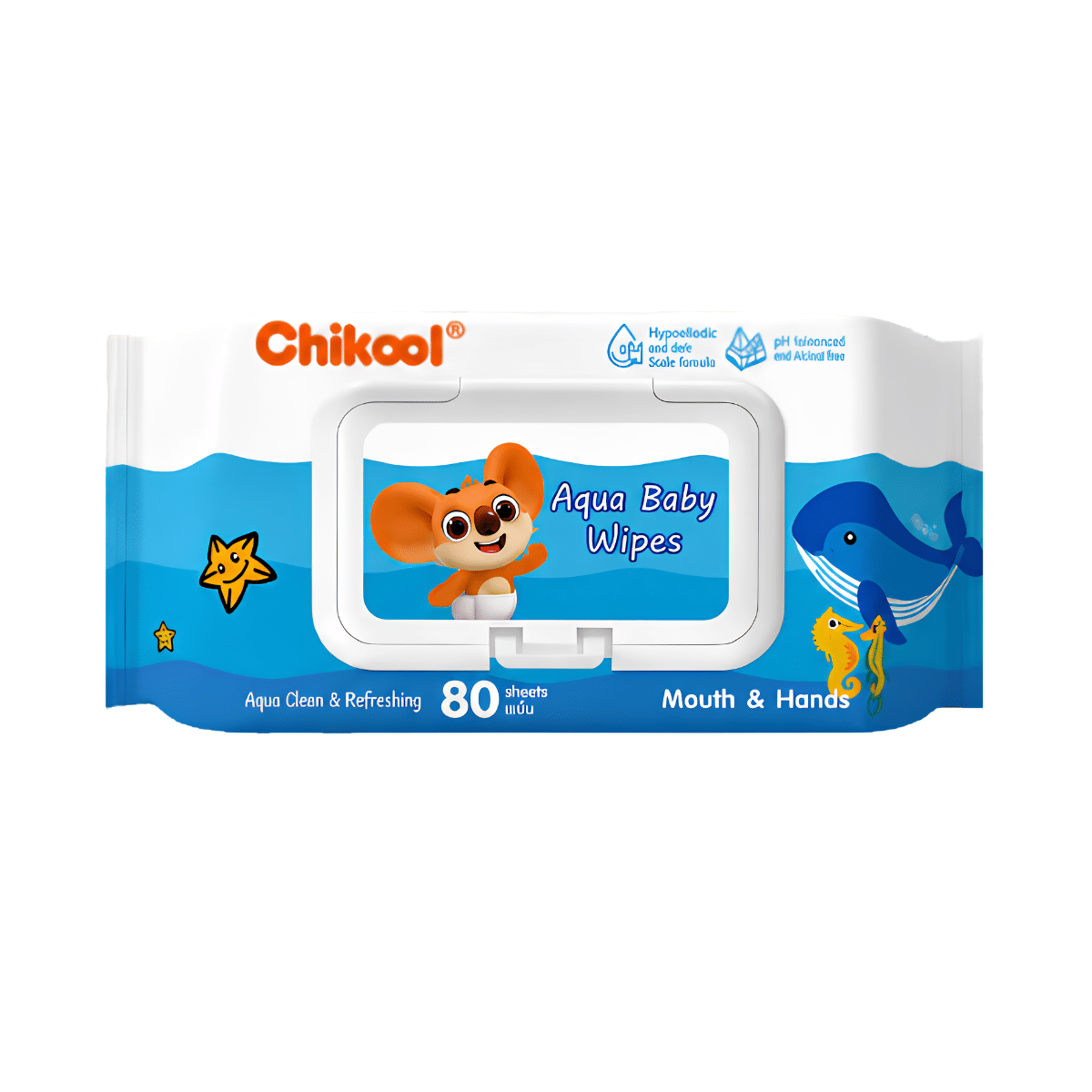 ทิชชู่เปียกสำหรับเด็ก CHIKOOL 1 แพ็ค (จำนวน 80 แผ่น)_0
